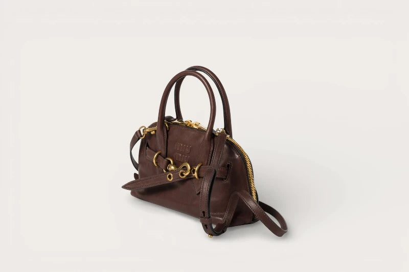 Bolsa MiuMiu Aventure Pequena - Marrom