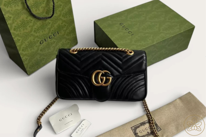 Bolsa Gucci Marmont Matelassê Preta