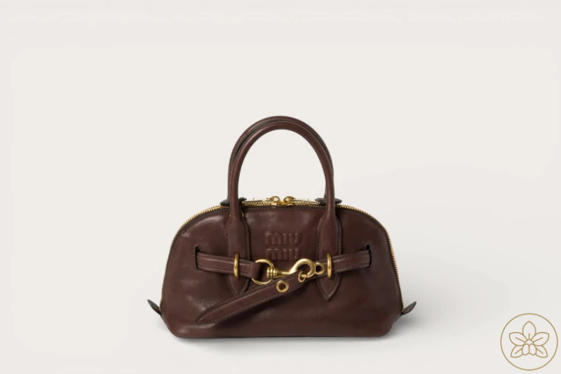 Bolsa MiuMiu Aventure Pequena - Marrom