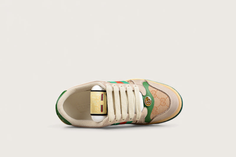 Screener Distressed Green GG Canvas