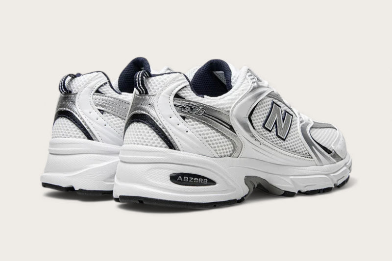 New Balance 530 White Silver Navy