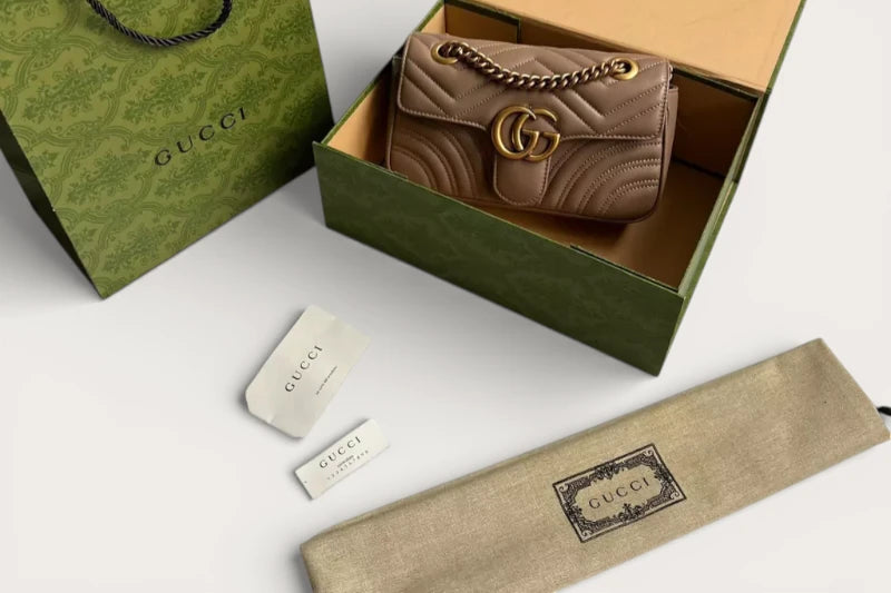 Bolsa Gucci Marmont Matelassê Nude