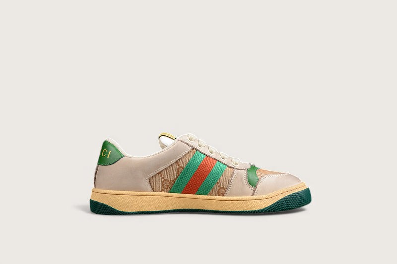 Screener Distressed Green GG Canvas