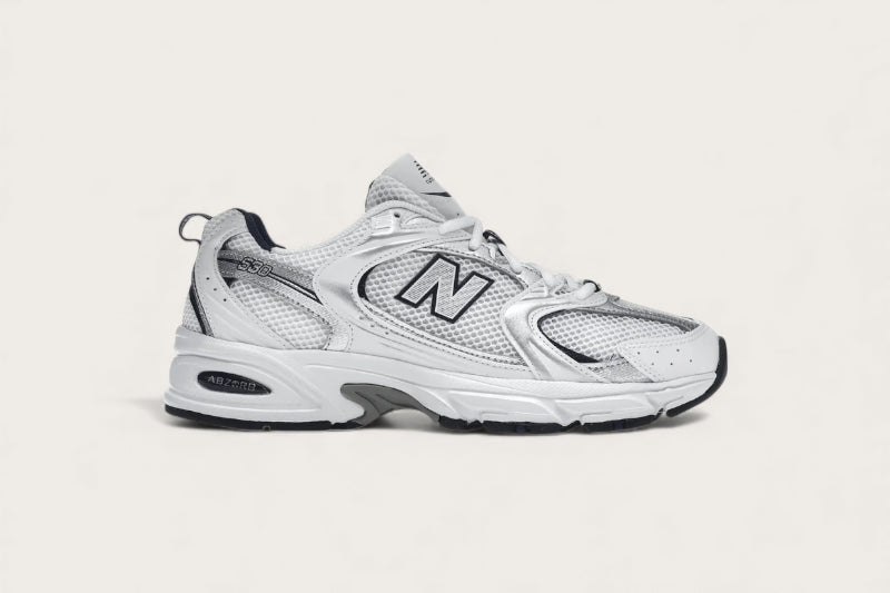 New Balance 530 White Silver Navy